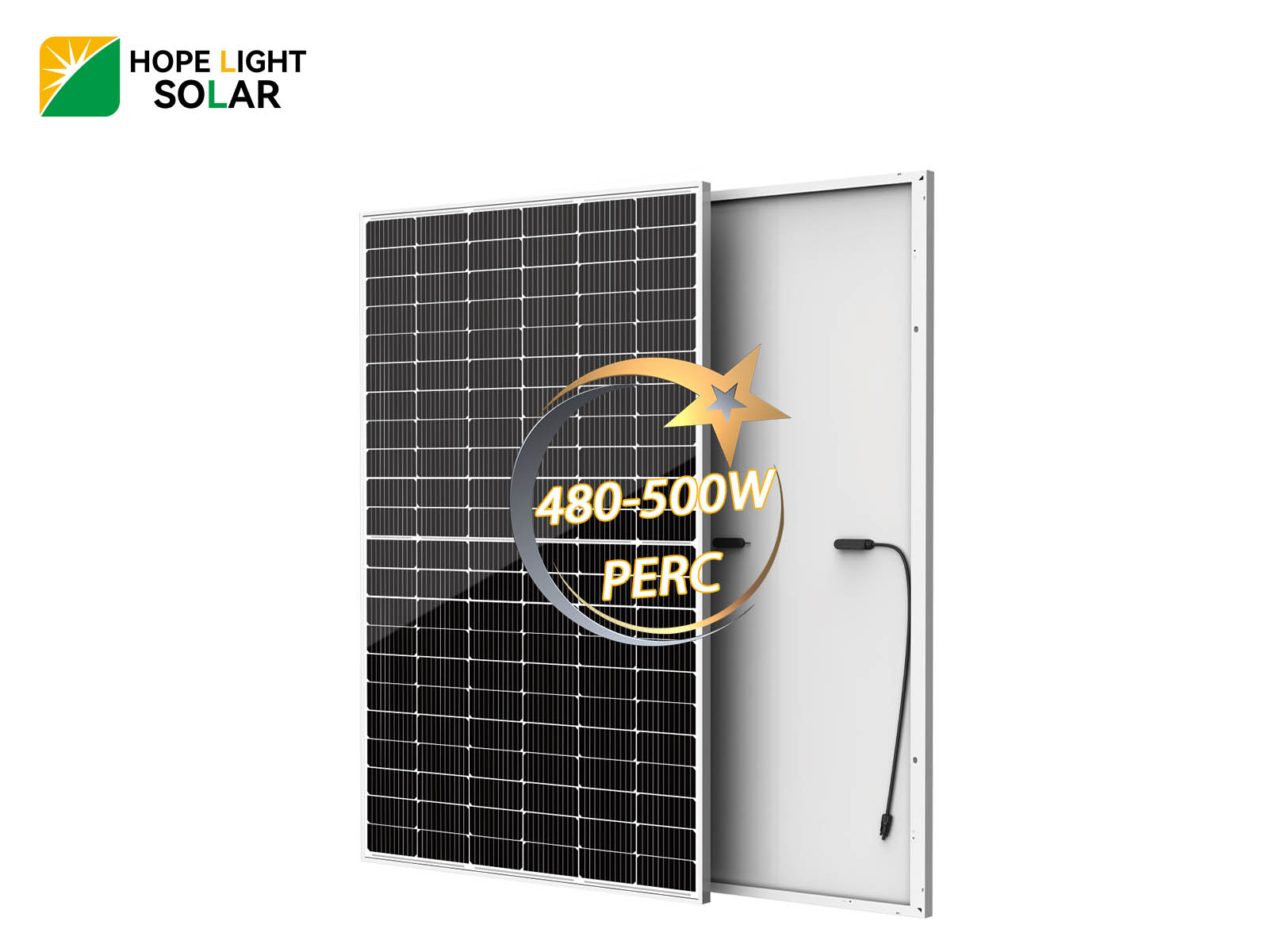 Single Glass PERC White Frame 500W Solar Panel